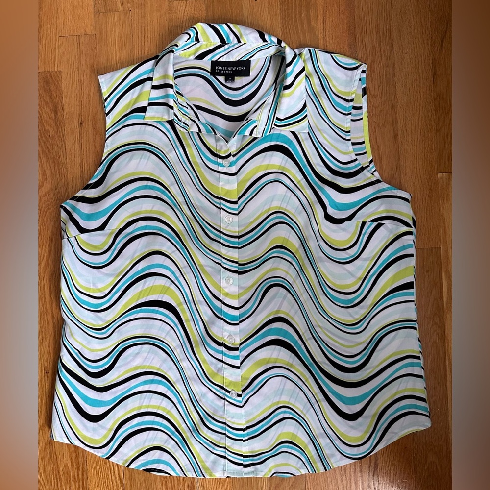 JONES NEW YORK COLLECTION SLEEVELESS SHIRT